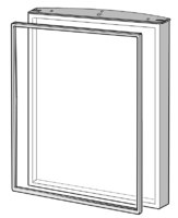 Electrolux fridge door, steel ERB34300X