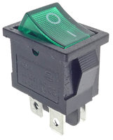 Helkama power switch, green RS1373CBG2N2