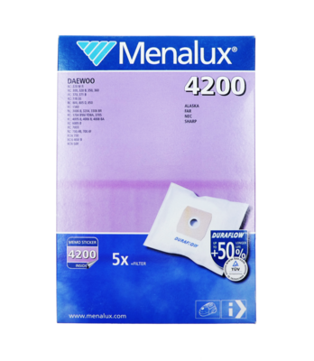 Daewoo vacuum cleaner dust bags 5 pcs (Menalux 4200)