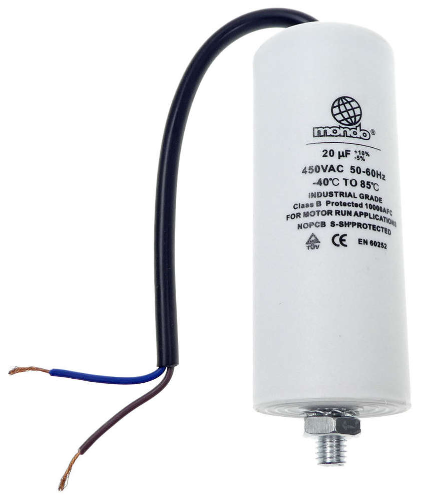 Start capacitor 20 µF, cable