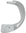 Upo / Cylinda fridge handle, D grey silver, alternative (G767005)