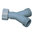 Pesukoneen tulovesiletkun y-haara liitin 3/4" (00541021, 333343)