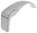 Miele fridge door handle curved, silver color