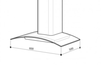 Savo cooker hood top glass C/CH 6106
