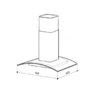 Savo cooker hood top glass (White) I/IH 6109