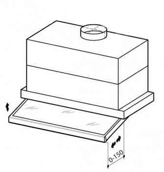 Savo cooker hood top glass P-2606-SG