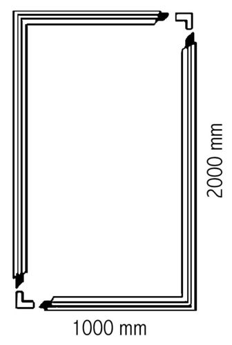 Jääkaapin oven tiivistesarja 200x100 cm 00122049