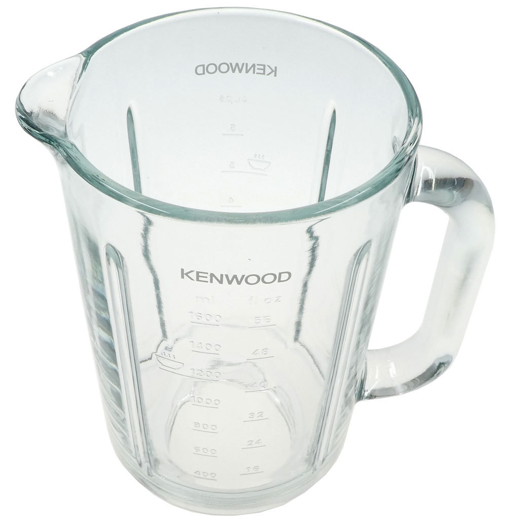 Kenwood KAH358GL – Blender En Verre 1,8 L Compatible Robot Pâtissier, 4 Lames Inox Affûtées, Verre Thermorésistant