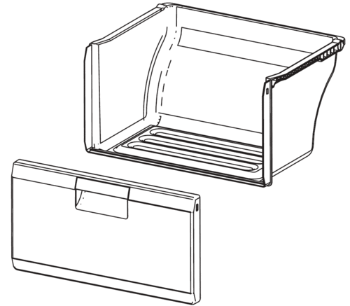 Samsung fridge vegetable drawer, bottom