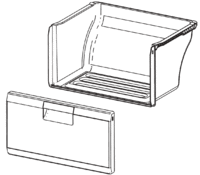 Samsung fridge vegetable drawer, bottom