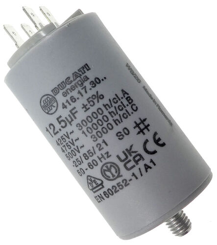 Käynnistyskondensaattori 12,5 µF (H339014) Käynnistyskondensaattori 12,5 µF (H339014)