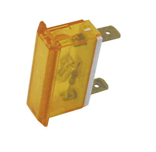 Yellow indicator light 10 x 33 mm