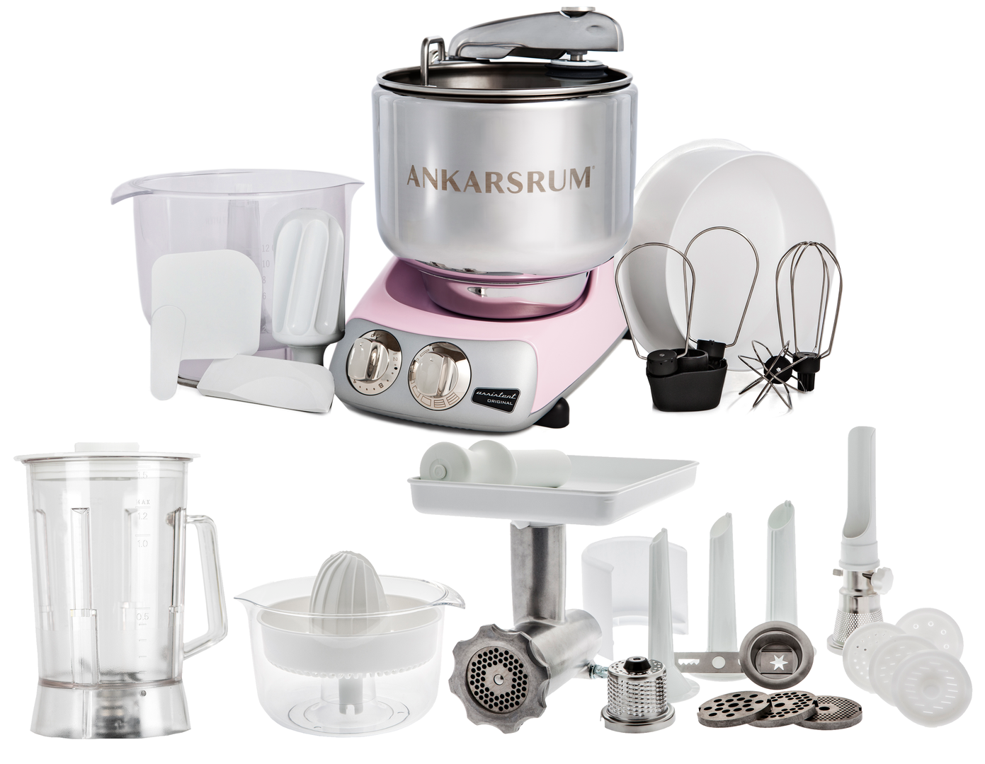 Ankarsrum Original AKM6230PP Deluxe mixer, Pearl pink (2300103) fhp