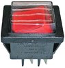 Power switch with rubber protection red 22x30mm