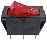 Power switch with red light 28 x 11 mm