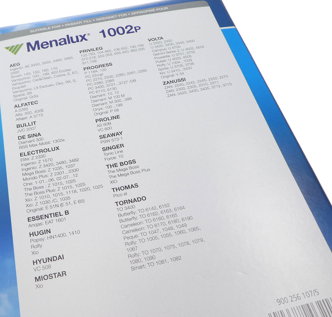 Menalux dust cheap bag 1002p