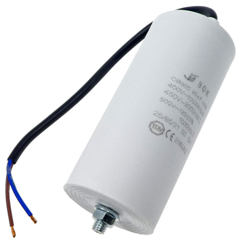 Start capacitor 80 µF, cable