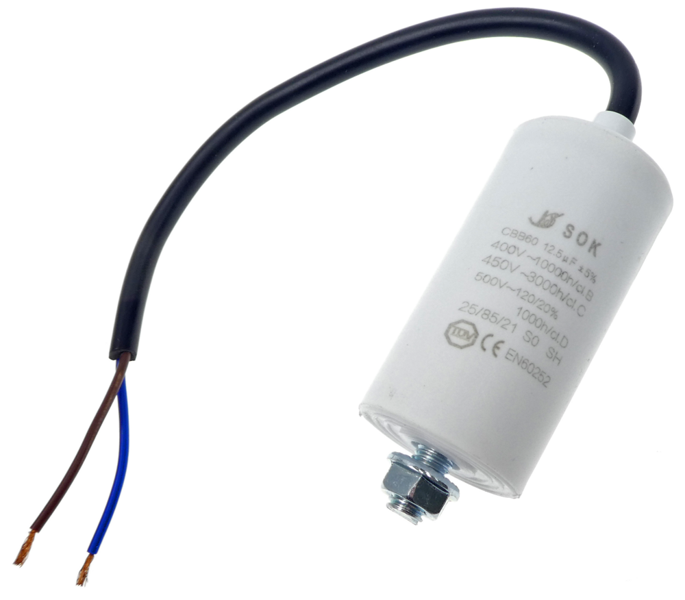 Start capacitor 12.5 µF, cable