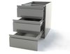 Drawer table 40cm - 3 drawers - the desktops of 60 deep