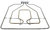 Bosch oven top heating element 2800W (R308270)
