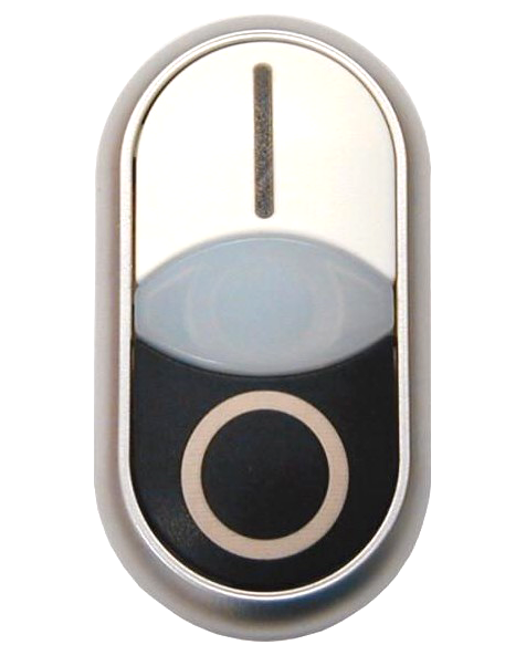 EATON double switch; 22mm; white-black