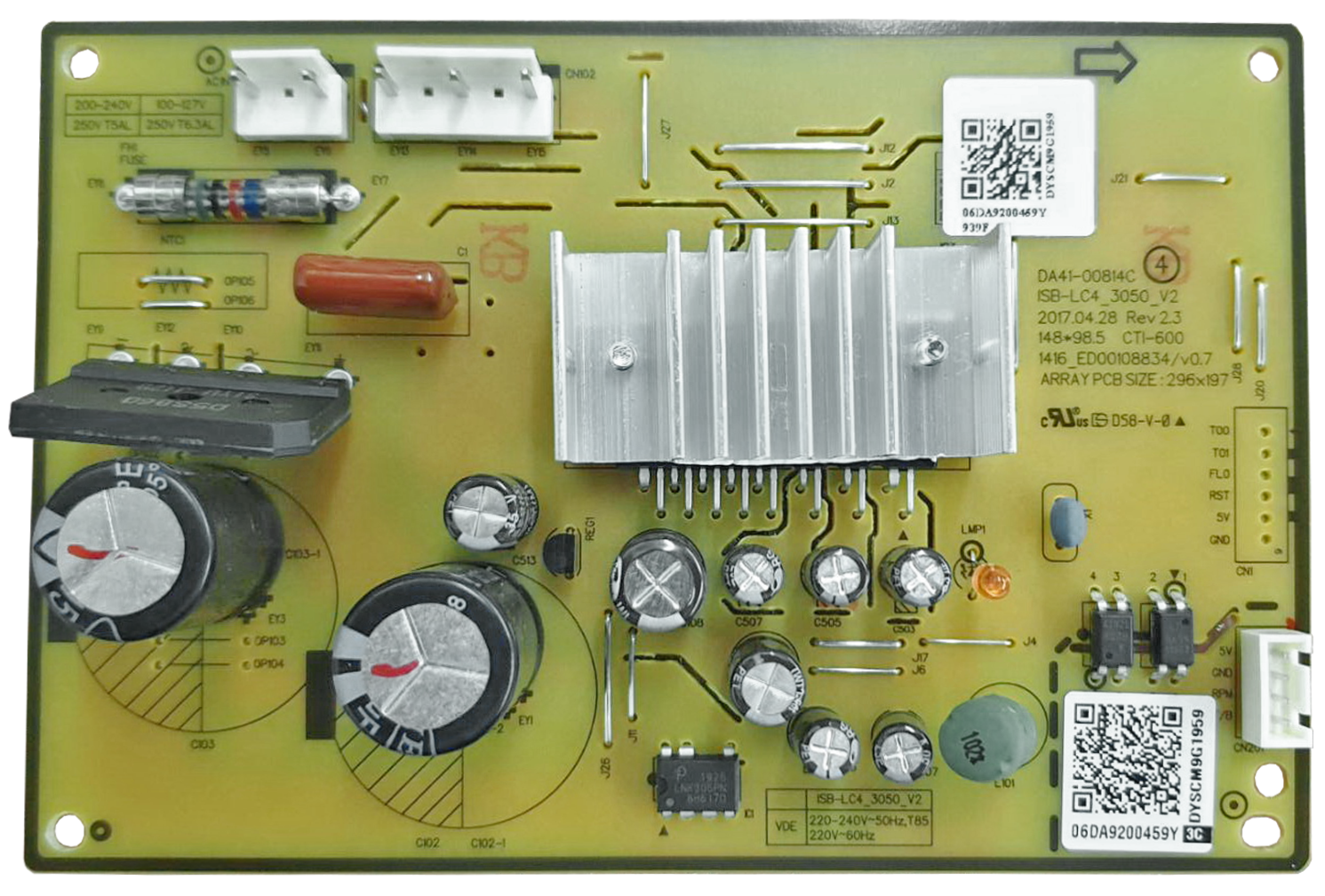 samsung fridge inverter card rb rt da92 00459y