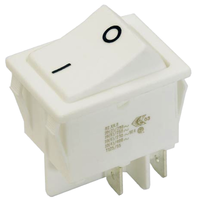 Switch, white 16A 250V 22x30mm