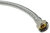 Inlet hose extender, steel 50cm 3/4"
