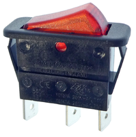 Power switch 16A red 11x30mm