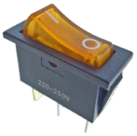 Power switch 10A orange 11x30mm