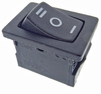 Rocker switch 1-0-2 10A 250V 13x19mm