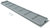 Ventilation grille, silver grey 474x80mm