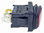 Rocker switch, red shielded 13x19mm 250V 16A