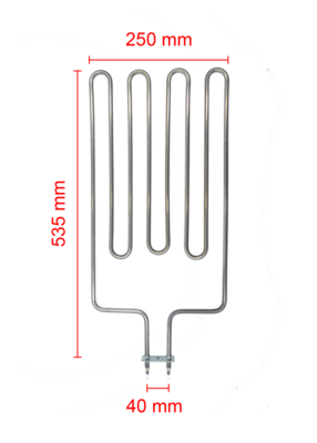 Sauna stove heating element Vuolux Stone 2667 W (front element)