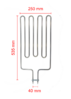 Sauna stove heating element Vuolux Stone 2667 W (front element)