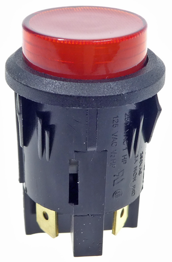 LEVSEB Illuminated Green Button Switch – 25mm, 16A, 250V, OFF-ON