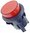 Push button red 16A/250V 25mm OFF-(ON)