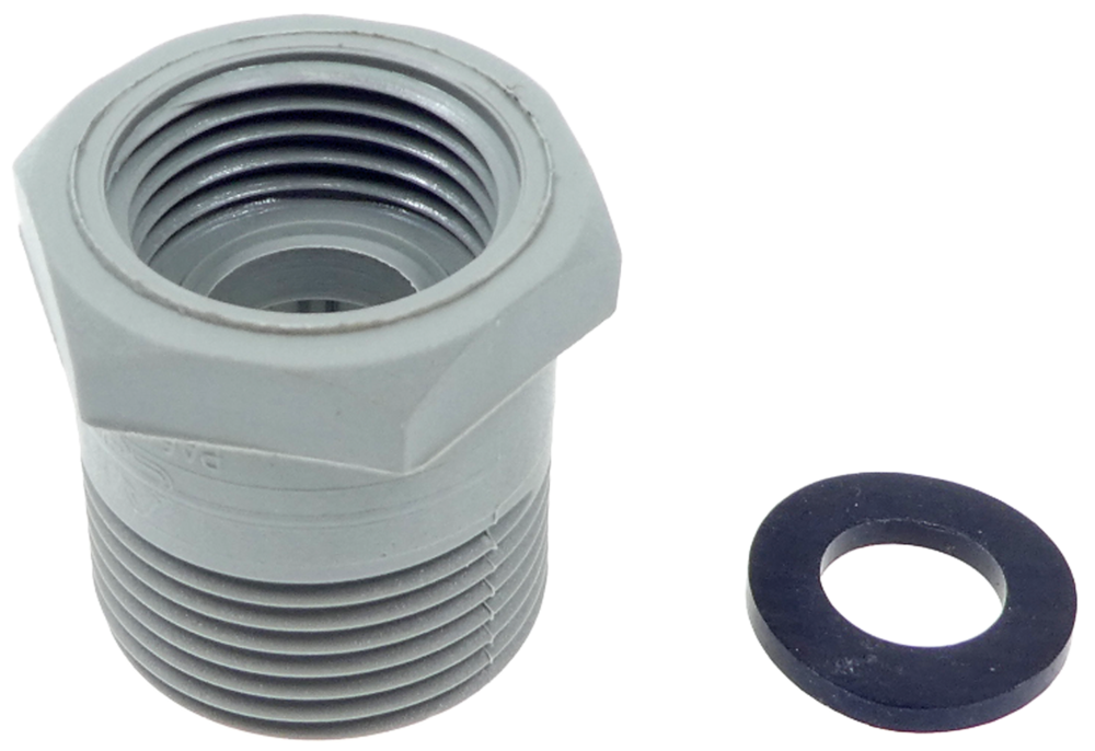 Inlet hose adapter 1/2-3/4 + seal - fhp.fi - appliance spare parts