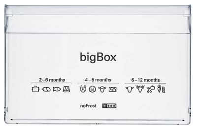 Siemens pakastimen Big Box laatikon etuosa KI85N, KI86N