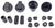 Appliance knob kit, black