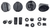 Appliance knob kit, black