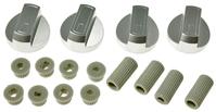 Appliance knob kit, silver