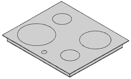 Electrolux liesitason keraaminen kansi 140043741010