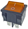 Rocker switch 22x19mm orange