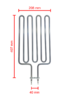 Sauna stove heating element Vuolux Stone 2000 W (front element)