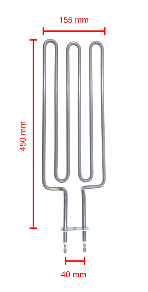 Sauna stove heating element Vuolux Stone 2000 W (back element, angle)