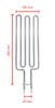 Sauna stove heating element Vuolux Stone 2000 W (back element, angle)