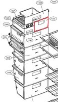 LG fridge / freezer second highest box (right)