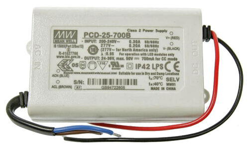 Mean Well LED-muuntaja CC 700mA 25W M527652