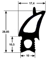 Rational combi oven door seal 785 x 473 mm